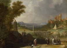 londongallery/bartholomeus breenbergh - the finding of the infant moses by pharaoh's daughter